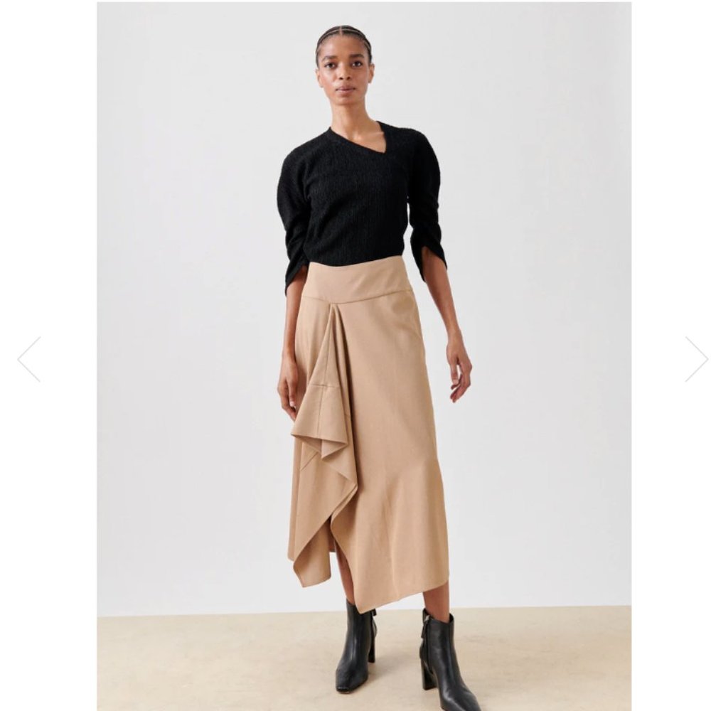 NWOT Zero + Maria Cornejo Ero Skirt in Color Block Viscose Women's Size 4 - Picture 8 of 12